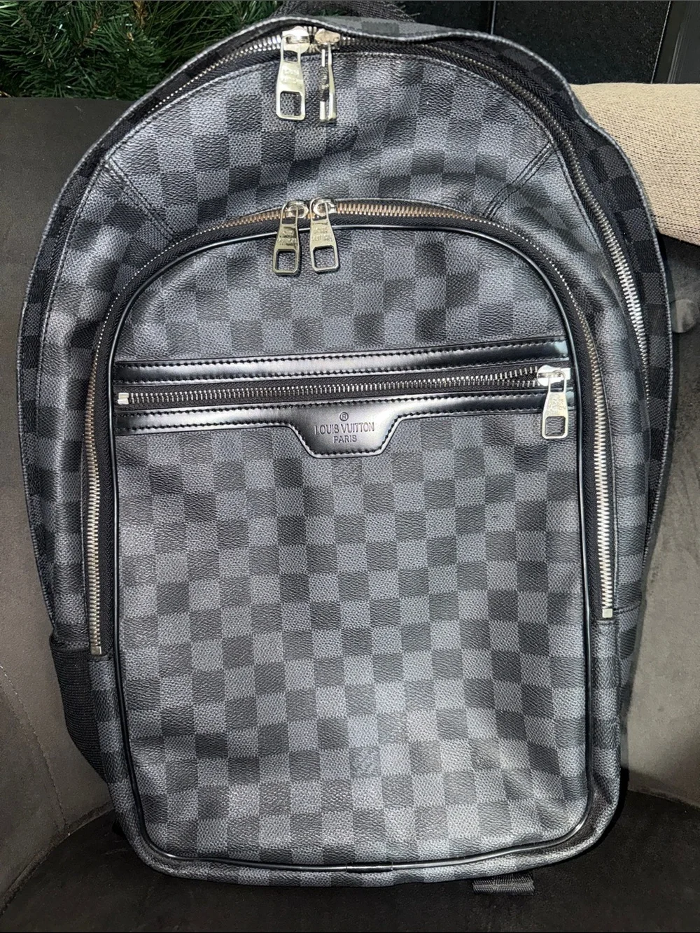 Louis Vuitton Damier Graphite Checker Michael Backpack Black Gray